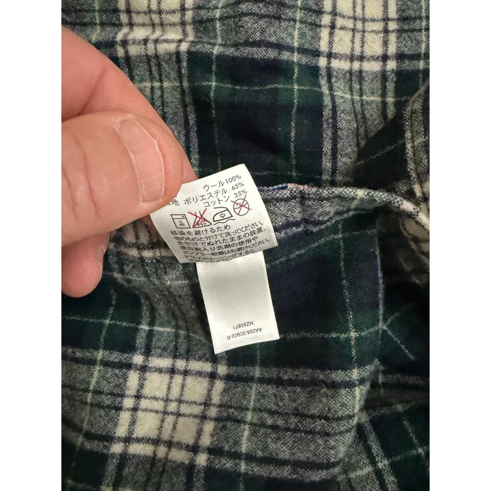 Pendleton Heritage Highlander Wool Flannel Shirt Green Plaid Campbell Tartan L